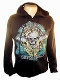 Avenged Sevenfold Hoodie Sweatshirt - A7X Aqua Gold Batwing Crest on Black