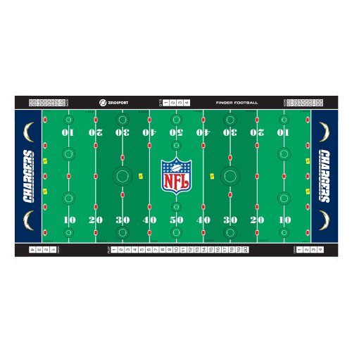 Zelosport Boys Nfl Licensed Finger Football Game Mat(Chargers Finger Football)