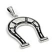 Decorated Plain Silver Horse Shoe Pendant Decorated Plain Silver Horse Shoe Pendant