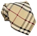 Burberry Tan Plaid Silk Necktie BURT1