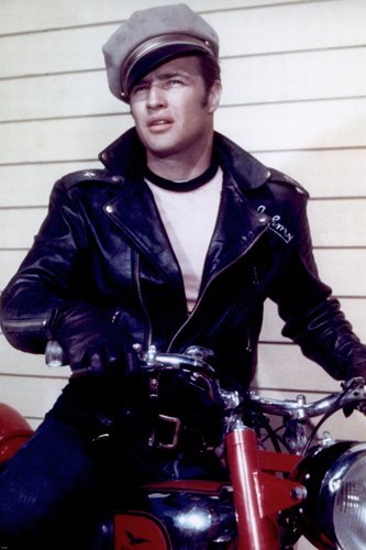 THE WILD ONE MARLON BRANDO poster SEXY unaffected LEATHER jacket NEW 24X36
