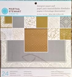 Martha Stewart Crafts Paper Pad, Elegant, 12 by 12 Inches, 24 Sheets