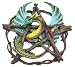 Anne Stokes Dragon Pentacle Wall Hanging Pagan