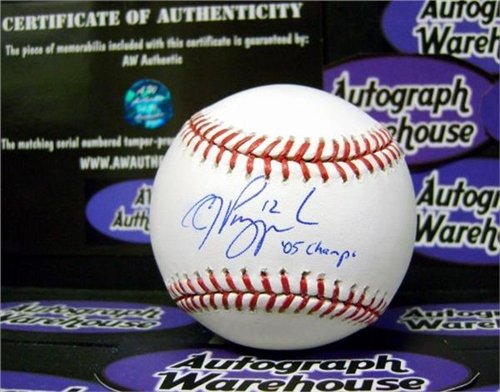 AJ Pierzynski Autographed/Hand Signed Baseball inscribed 05 WS Champs