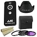 IR Wireless Remote Control + 52mm UV-CPL-FLD Filter Kit + 52mm Lens Hood + JB Digital Microfiber Lens Cleaning Cloth for PENTAX DSLR K-m, K-r, K-x, K-01, K-5, K-7, K10D, K20D, K100D, K110D, K200D, K2000 *ist (D, DL, DL2, DS, DS2) with 18-55mm Lens