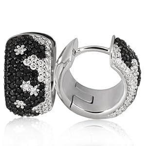Goldmaid Damen-Creolen Exklusiv Line 750 Weißgold 750 106 schwarze Brillanten 54 weisse Brillanten 1,00ct Ex O545WGS