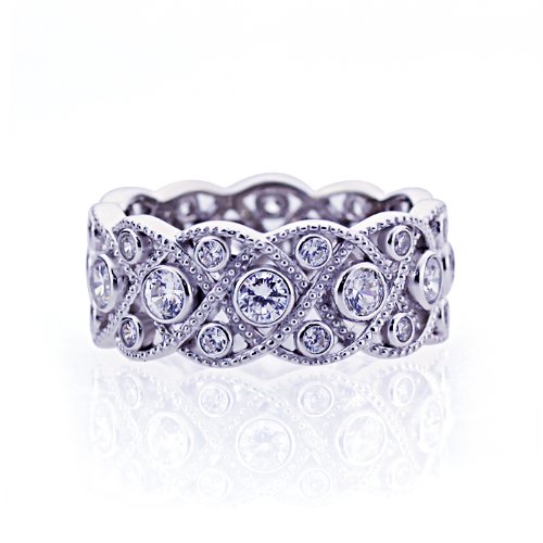 Platinum plated silver wedding rings