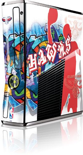 Skinit Atlanta Hawks Urban Graffiti Vinyl Skin for Microsoft Xbox 360 Slim (2010)