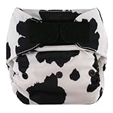 Blueberry Deluxe Hook/Loop Diaper, Cow