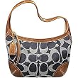 AUTHENTIC COACH ERGO SIGNATURE DENIM PLEATED HOBO 12748