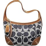 AUTHENTIC COACH ERGO SIGNATURE DENIM PLEATED HOBO 12748