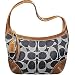 AUTHENTIC COACH ERGO SIGNATURE DENIM PLEATED HOBO 12748
