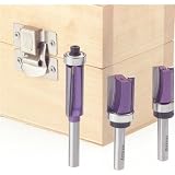 Grizzly H5566 Straight Flush Trim 3 pc. Set, 1/4 Shank