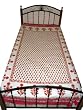 Bedspread White Pink Floral Print Cotton Bed Cover Throw Twin
