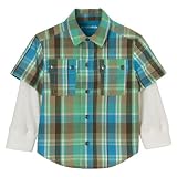 GENUINE KIDS Blue IB LS Plaid Woven Shirt - 18M by Genuine Kids from OshKosh