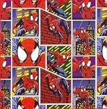 SPIDERMAN Comic Book Superhero Bathroom SHOWER CURTAIN