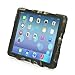 Ipad Air 2 Case , Aceguarder Apple Ipad Air 2 Case Dorp Proof Rain Proof Shock Proof Kids Cover Case with Stand for Ipad 6 (Gifts Outdoor Carabiner + Whistle + Handwritten Touch Pen)(Camo/Black)