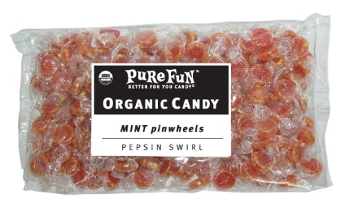 Pure Fun Certified Organic Bulk Pepsin Swirl Mint Pinwheels, 48-Ounce Unit