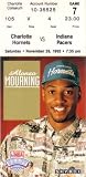 Reggie Miller career high 57 points 1992 Indiana Pacers at Hornets ticket stub