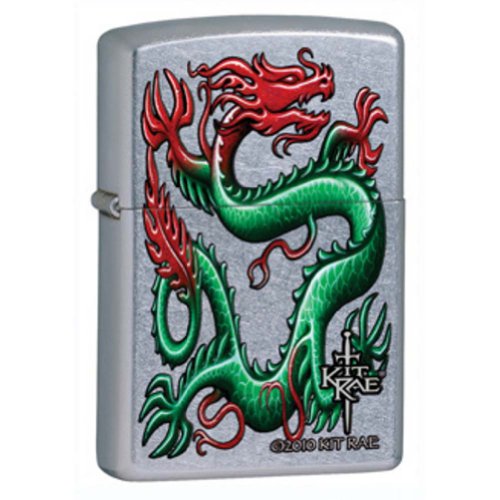Dragon Oriental Myth Kit Rae Street Chrome Zippo Lighter