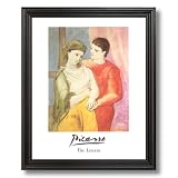 Picasso The Lovers Contemporary Home Decor Wall Picture Black Framed Art Print