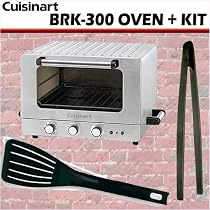 Cuisinart BRK-300 (Stainless Steel) Countertop Brick Oven with Convection and Rotisserie + Utensil Bundle