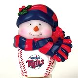 Minnesota Twins MLB Light-Up Musical Snowman Ornament (3)