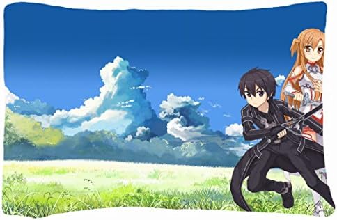 Queen Size Microfiber Peach Decorative PillowCases -Nature Mountains mountains landscapes anime anime boys anime girls swords fan art sword art online yuuki asuna kiriga Nature Mountains