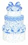 Lady Jayne Ltd. Round Nested Boxes, Fresh Linen Design (Pack of 2)