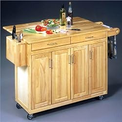 Home Styles 5023-95 Wood Top Kitchen Cart, Natural