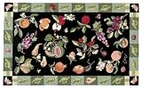 Botanical Fruit 3x5 hand hooked area rug