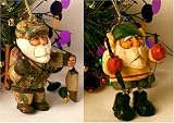 Sportsman Santas Christmas Ornament - Set of 2
