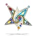 Colorful Star of David Pin from the Artazia Collection #2301 JP