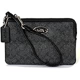 Coach Small L-zip Wristlet in Signature Coated Canvas 52436