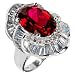 Vivian's Ruby CZ Cocktail Ring