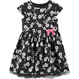 OSHKOSH(オシュコシュ) フローラルサテンドレス グレー ワンピース 4歳【並行輸入】