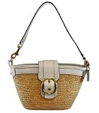 Coach Natural Woven White Bleeker Handbag 41248BNAWT