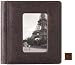 VINTAGE COGNAC fine-grain leather medium scrapbook #170 style album by Raika -