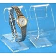 2 Clear Acrylic Watch Displays Stands Showcases