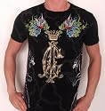 New Christian Audigier Men's Panter Signature T-shirt