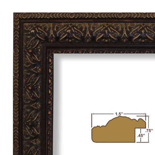23x32 Picture / Poster Frame, Antique Ornate Finish, 1.45