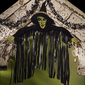 Retro Halloween Wicked Witch Doorway Decoration