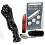 Pipedream Products Basix Rubber Works Black Fist Dildo Adult Sex Toy Kit