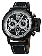 Perigaum 1972 Large IP Black Automatic Multi Function Men's Watch w/ Crown Guard