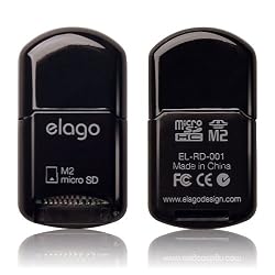 ELAGO Mobile Micro SD & M2 Reader (EL-RD-001,Black)