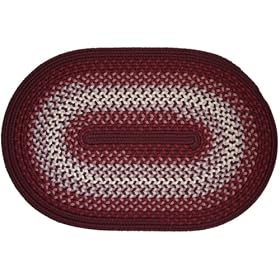Rio Burgundy 8' Round Braided Rug - Rhody Rug - RI-478RDBU