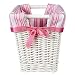 Striped Wicker Basket - Pink (Small)