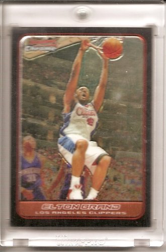 2006 07 Bowman Chrome Elton Brand Los Angeles Clippers Basketball Card #9 - Mint Condition - Shipped in Protective Acrylic Display Case !!