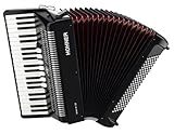 Hohner Bravo Piano Accordion, 120 Bass, Black