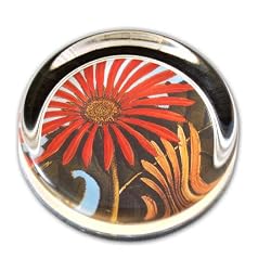 Gerbera Daisy - Small Round Glass Paperweight